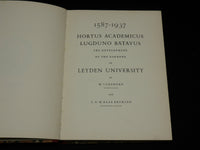 1938 HORTUS ACADEMICUS - LEYDEN UNIVERSITY 1587-1937 HARDCOVER BOOK - KD 7412