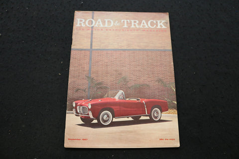 1957 SEPTEMBER ROAD & TRACK MAGAZINE - FIAT 1100-TV COVER - B 3455U