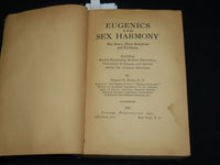 1938 EUGENICS AND SEX HARMONY HARDCOVER BOOK BY HERMAN RUBIN - KD 7522