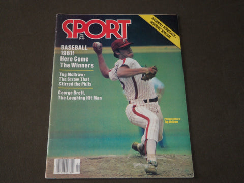 1981 APRIL SPORT MAGAZINE - TUG MCGRAW COVER - CW 417