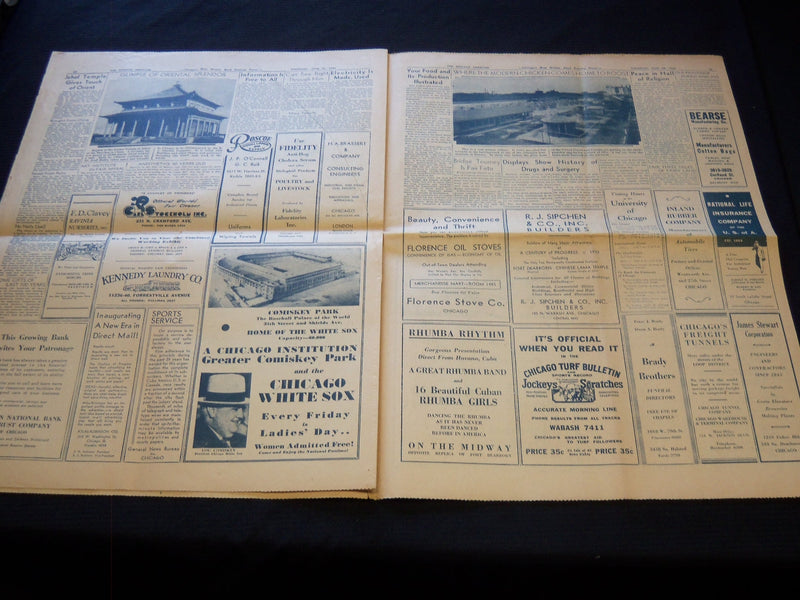 1933 JUNE 29 CHICAGO AMERICAN NEWSPAPER - A CENTURY OF PROGRESS - NP 5825