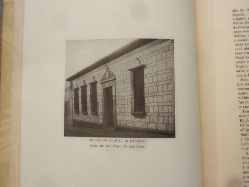 1933 BIBLIOGRAPHY OF LIBERATOR SIMON BOLIVAR HARDCOVER BOOK ENG/SP - KD 9358
