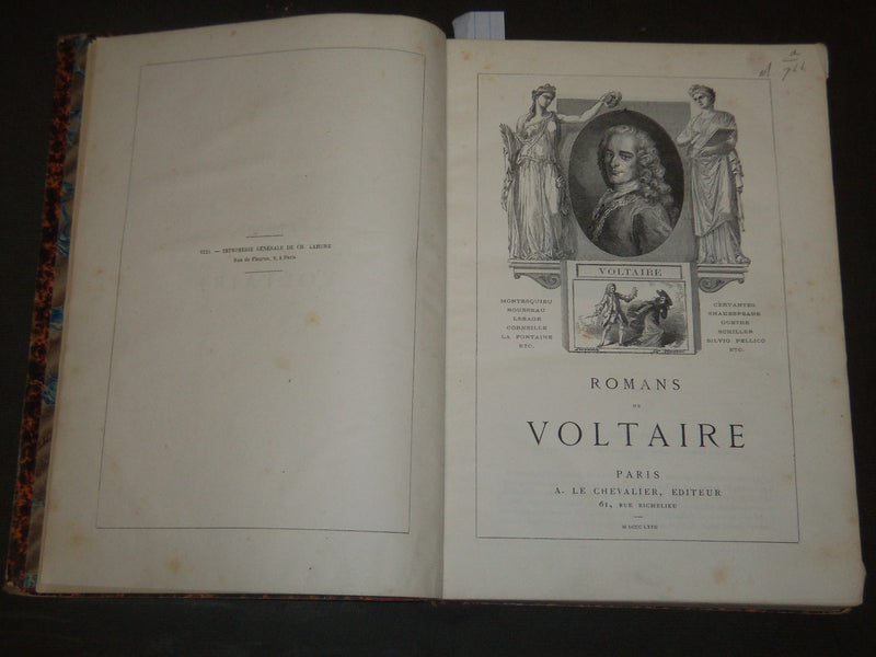 1867 ROMANS DE VOLTAIRE VOLUME - NICE ILLUSTRATIONS - KD 26