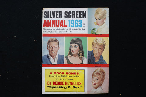 1963 SILVER SCREEN ANNUAL MAGAZINE - ELIZABETH TAYLOR-DORIS DAY COVER - E 24533