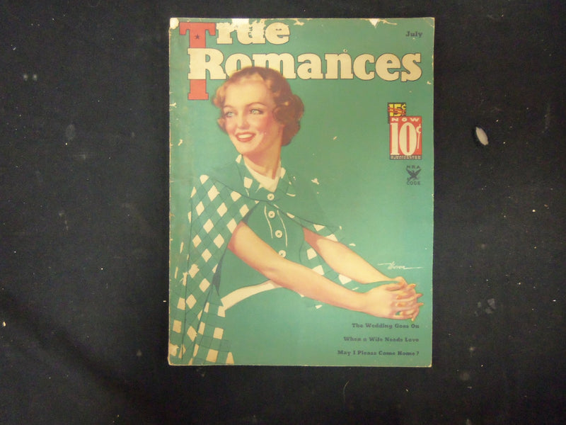 1935 JULY TRUE ROMANCES MAGAZINE - NICE COVER, PHOTOS AND STORIES - ST 4140