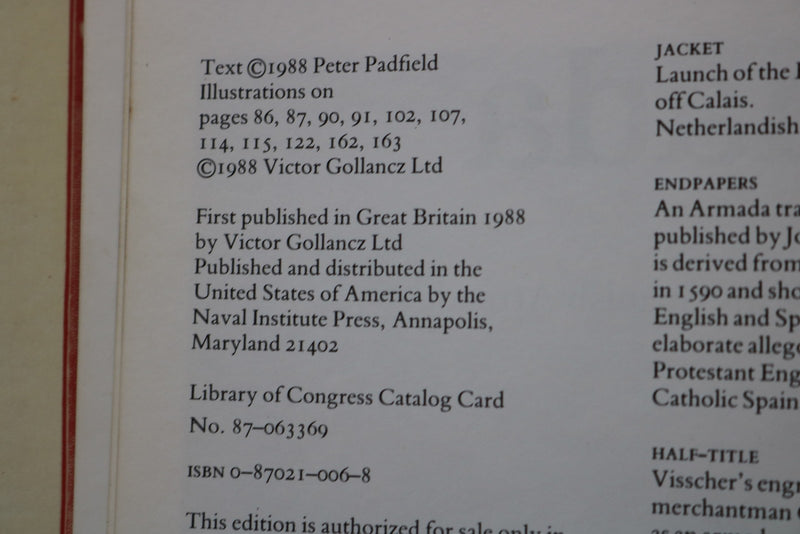 1988 ARMADA HARDCOVER BOOK BY PETER PADFIELD - KD 9656