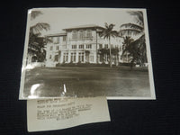 1928 HOOVER FLORIDA HOME - J. C. PENNEY PRESS PHOTO - 8x10 - #116