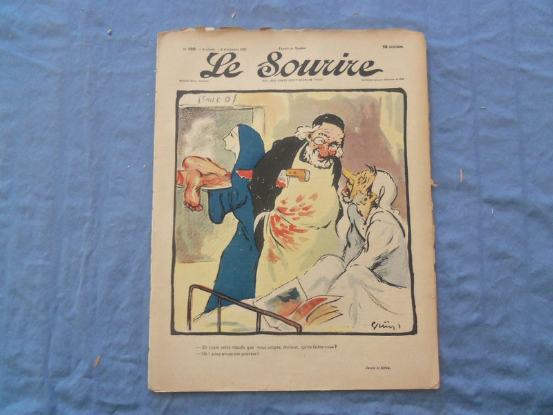 1902 NOV 8 LE SOURIRE MAGAZINE - ILLUSTRATED COMEDY - FRENCH TEXT - SP 4865D