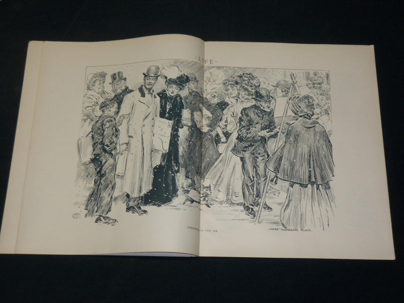 1906 DECEMBER 13 LIFE MAGAZINE - NICE COVER - JAMES M. FLAGG ILLUS. - B 4590A