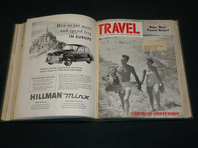 1953 JANUARY-DECEMBER TRAVEL MAGAZINE BOUND VOLUME - GREAT COVERS - KD 5997