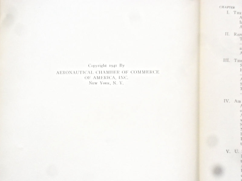 1941 THE AIRCRAFT YEAR BOOK HARDCOVER BOOK -AERONAUTICAL CH. OF COMM. - KD 8258