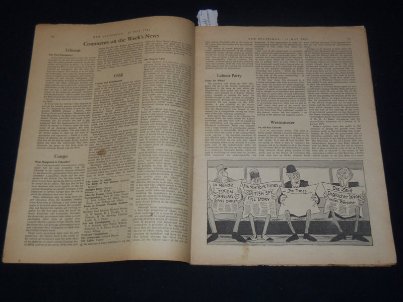 1961 MAY 12 NEW STATESMAN WEEK-END REVIEW MAGAZINE - AGONY OF ANGOLA - K 2059