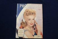 1944 AUGUST PHOTOPLAY MAGAZINE - BETTY HUTTON COVER - E 17526