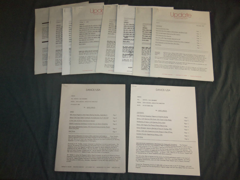 1982-2005 UPDATE DANCE/USA - DANCE/USA JOURNAL - LOT OF 97 ISSUES - O 3145
