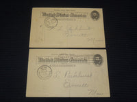 1892 UNITED STATES POSTCARDS - U. S. GRANT LOT OF 2 - K 2177