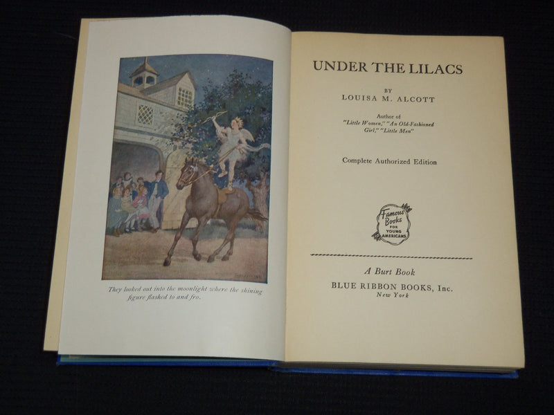 1919 UNDER THE LILACS HARDCOVER BOOK BY LOUISA M. ALCOTT - KD 7935