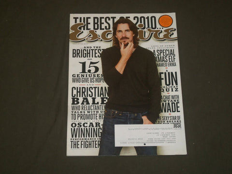 2010 DECEMBER ESQUIRE MAGAZINE - CHRISTIAN BALE COVER - B 1965