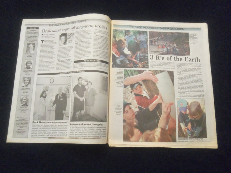1998 APR 30 THE BACK MOUNTAIN LEADER NEWSPAPER-SHAVERTOWN, PA-PURE GOLD- NP 6151