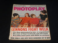 1968 JUNE PHOTOPLAY MAGAZINE - THE LENNONS FRONT COVER - E 883