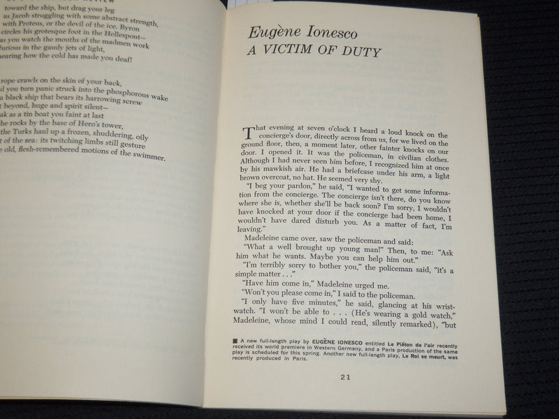1963 MARCH-APRIL EVERGREEN REVIEW MAGAZINE - BRECHT - IONESCO - JONES - SP 6008H