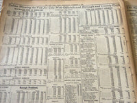 1937 NOVEMBER 3 NEW YORK TIMES - LAGUARDIA RE-ELECTED DEWEY WINS - NT 5547