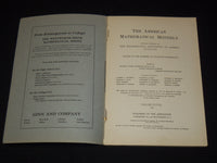 1921 THE AMERICAN MATHEMATICAL MONTHLY MAGAZINE LOT OF 4 - WR 277D