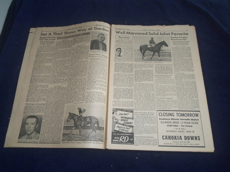 1969 MAY 21 THE DAILY RACING FORM - WELL MANNERED SOLID JOLIET CHOICE - NP 5513