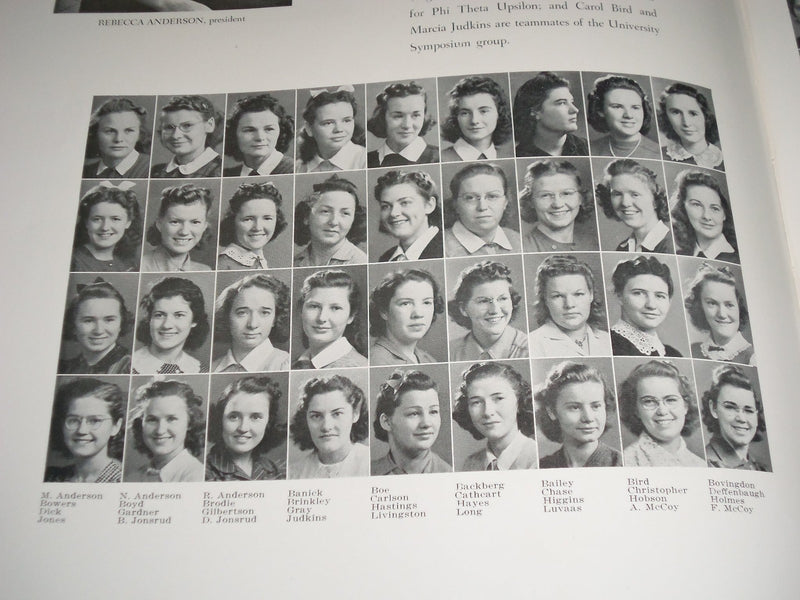 1941 OREGANA UNIVERSITY OF EUGENE OREGON YEARBOOK - GREAT PHOTOS - YB 876