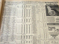 1937 NOVEMBER 3 NEW YORK TIMES - LAGUARDIA RE-ELECTED DEWEY WINS - NT 5547