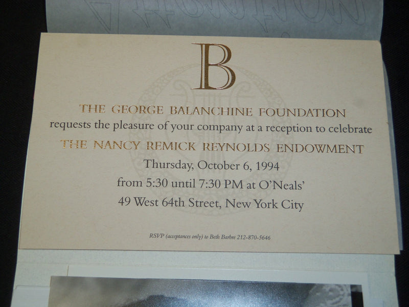 1994 GEORGE BALANCHURE FOUNDATION NEWS - NANCY REMNICK REYNOLDS - J 5459