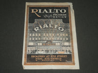 1921 FEBRUARY 13 THE RIALTO BROADWAY PROGRAM - 42ND STREET - J 2400