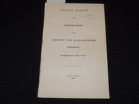 1853 VERMONT AND MASSACHUSETTS RAILROAD ANNUAL REPORT - J 9583