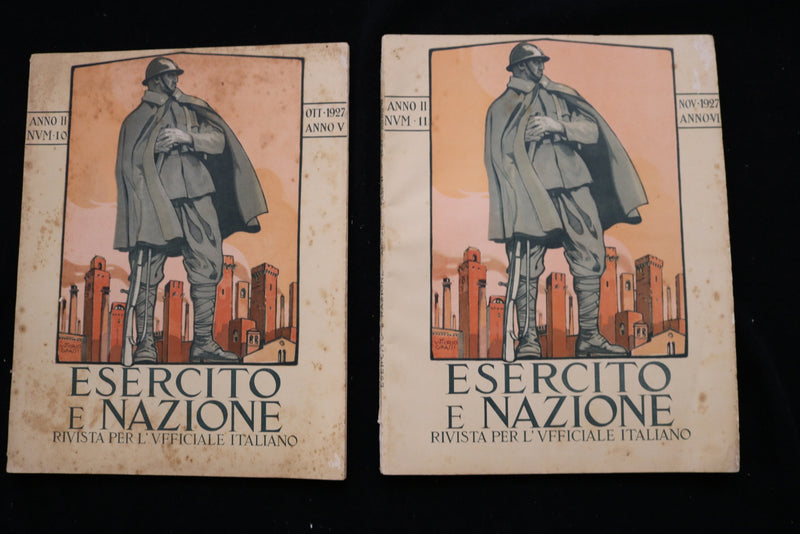 1927 ESERCITO E NAZIONE RIVISTA MAGAZINE - ITALIAN - LOT OF 10 - O 3692