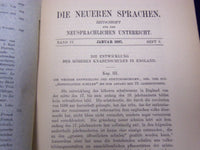1896-1901 DIE NEUEREN SPRACHEN GERMAN PERIODICAL LOT OF 30 - O 2852