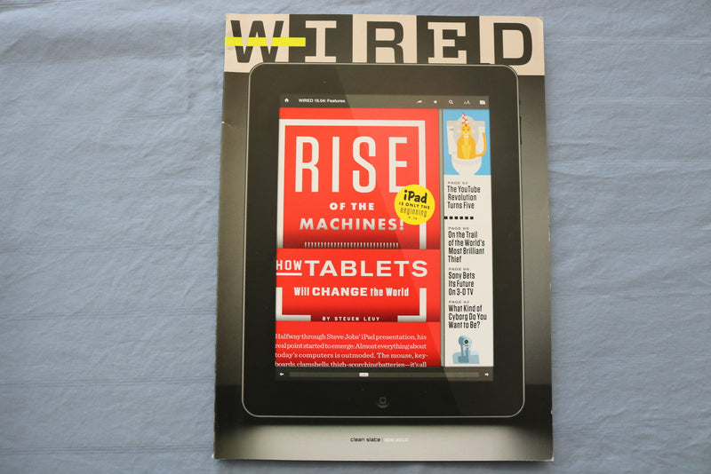 2010 APRIL WIRED MAGAZINE -RISE OF MACHINES, TABLETS WILL CHANGE WORLD- ST 5504O