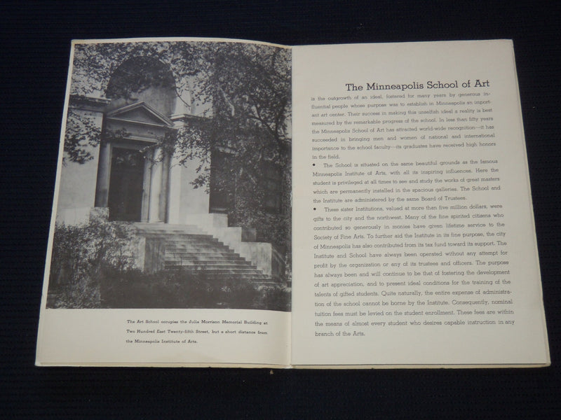 1934-1935 MINNEAPOLIS SCHOOL OF ART - ART TRAINING SOFTCOVER BOOK - J 8040