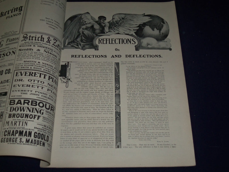 1908 JANUARY 15 MUSICAL COURIER MAGAZINE - FANNIE BLOOMFIELD-ZEISLER - J 1252