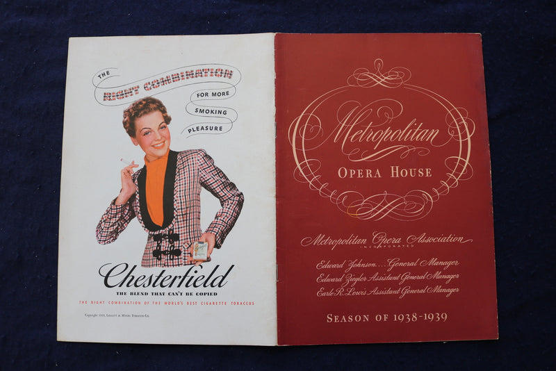 1939-1942 METROPOLITAN OPERA HOUSE PROGRAMS - LOT OF 5 - K 1700
