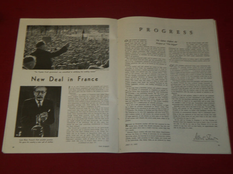 1937 JULY 17 LITERARY DIGEST MAGAZINE-REVIEW OF REVIEWS COMBINED ISSUE - SP 3214