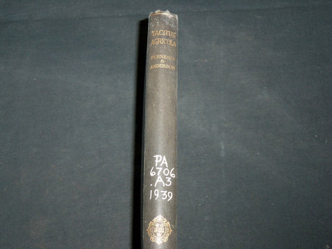 1939 CORNELII TACTTI DE VITA AGRICOLAE AMERSON HARDCOVER BOOK - KD 6660