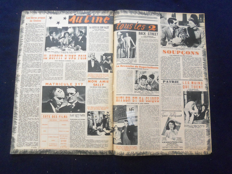 1946 NOV 5 CINEMONDE MAGAZINE -JEAN MARAIS/JOSETTE DAY- FRENCH EDITION- SP 4868C