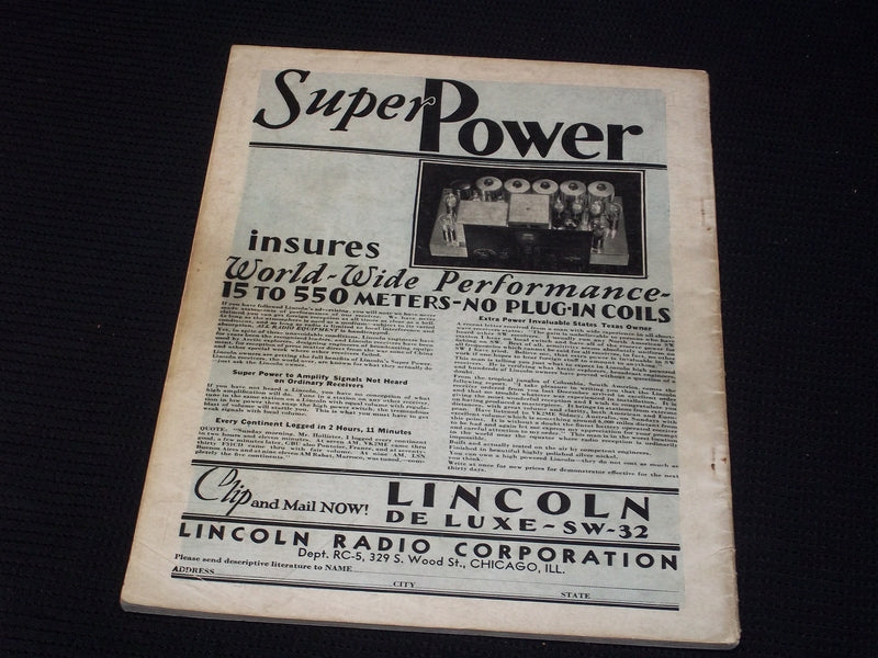 1932 MAY RADIO-CRAFT MAGAZINE VERY NICE COVERS & ADS - E 406