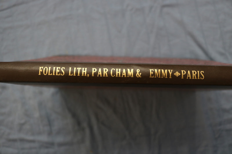 1800'S FOLIES LITH, PAR CHAM & EMMY HARDCOVER BOOK -PARIS - KD 9584