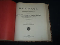 1927 JULY-DEC REVUE GENERALE DE L'ELECTRICITE BOUND VOLUME NO. 22 - KD 2010C