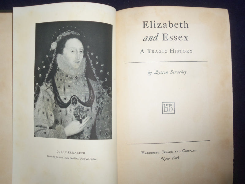 1928 ELIZABETH AND ESSEX A TRAGIC HISTORY HARDCOVER BOOK BY L. STRACHEY- KD 8781