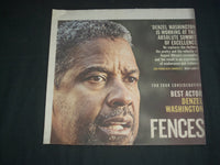 2016 FENCES MOVIE ADVERTISEMENT - DENZEL WASHINGTON - VIOLA DAVIS - NP 4032