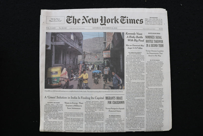 2024 NOVEMBER 16 NEW YORK TIMES - KENNEDY VOWS A RISKY BATTLE WITH BIG FOOD