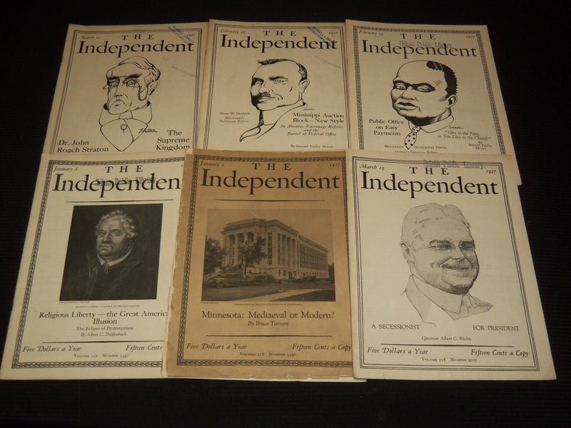 1927 THE INDEPENDENT WEEKLY MAGAZINE LOT OF 42 ISSUES - ARTICLES & ADS - WR 708