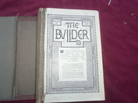 1913 JAN-DEC THE BUILDER U. K. MAGAZINE BOUND VOLUMES - 2 VOLS - FOLD OUTS- C 37