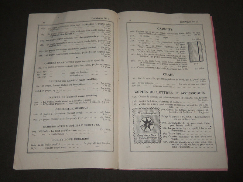 1900'S FOURNITURES SCOLAIRES ET GENERALES FRENCH CATALOGUE - FR 631